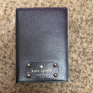Kate Spade Black Leather Passport Holder